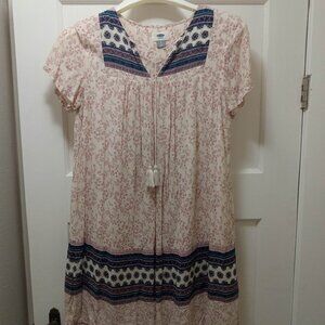 Old Navy Pink and Blue Baby Doll Dress